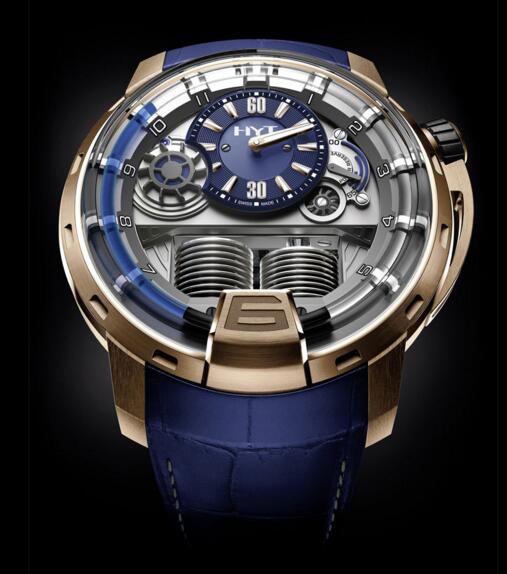 Replica HYT H1 GOLD BLUE 148-PG-32-BF-AA watch